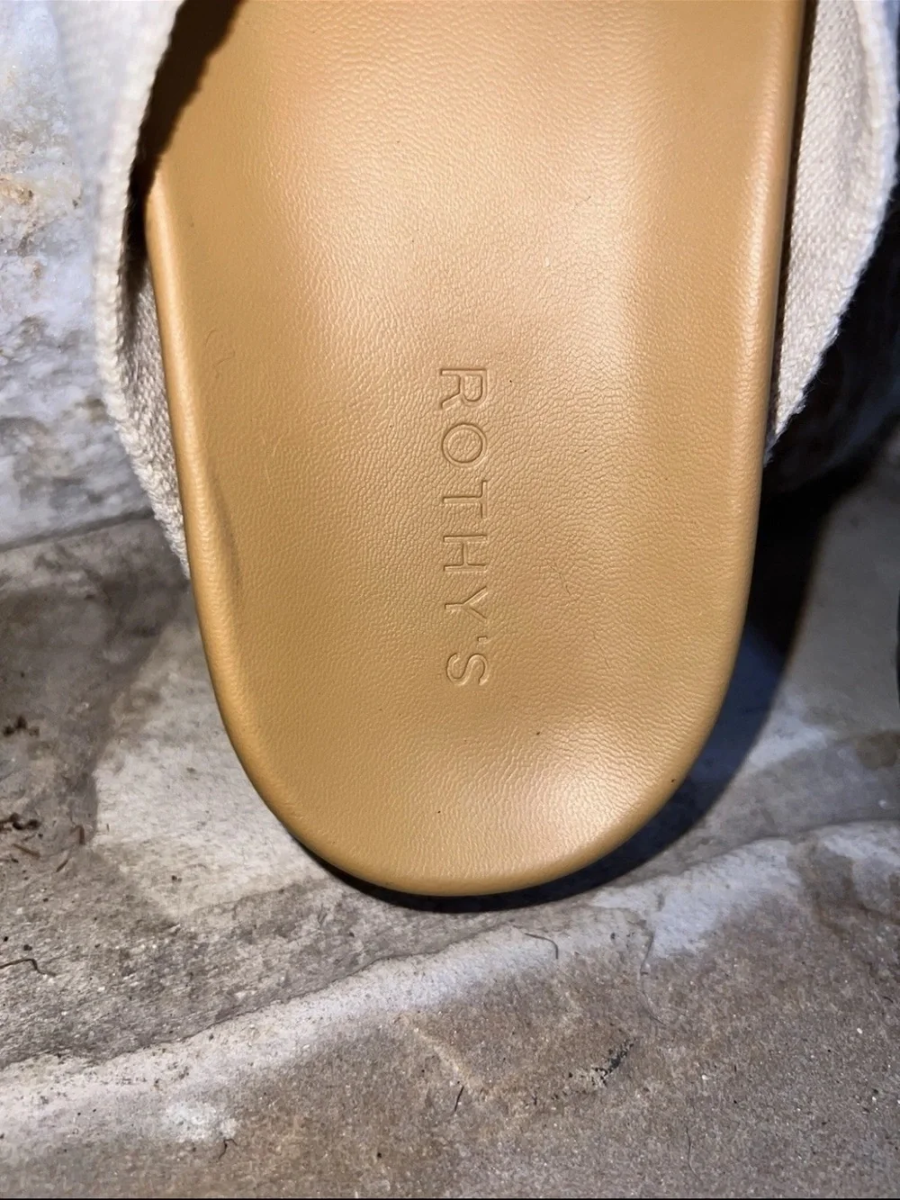 Rothys Women 10 The Weekend Slide Sandal Oat Slip On Shoe Open Toe Comfort